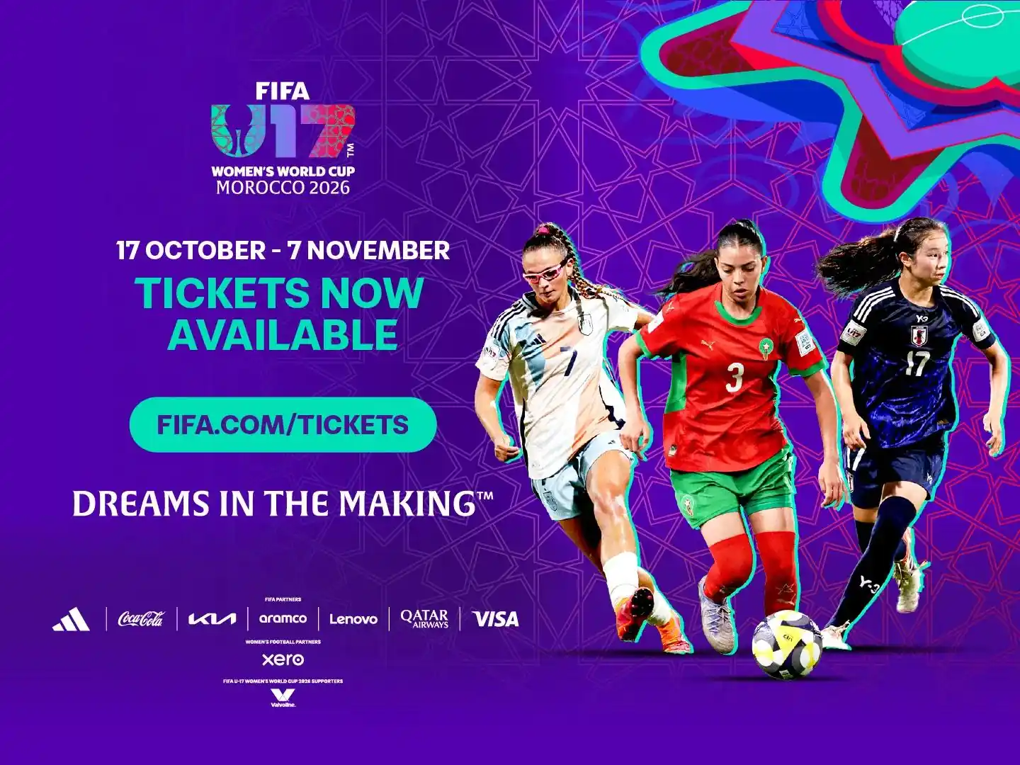 Tickets now on sale for FIFA U-17 Women’s World Cup Morocco 2026